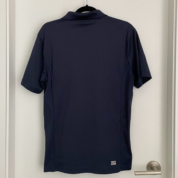 Fila Sport Golf Shirt Short Sleeve Navy Medium - Picture 2 of 4